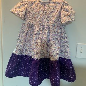 Purple floral summer dress